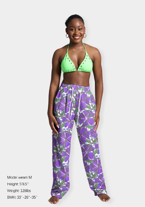 Shop and Save Shop and Save Purple Madness Print Casual Pants