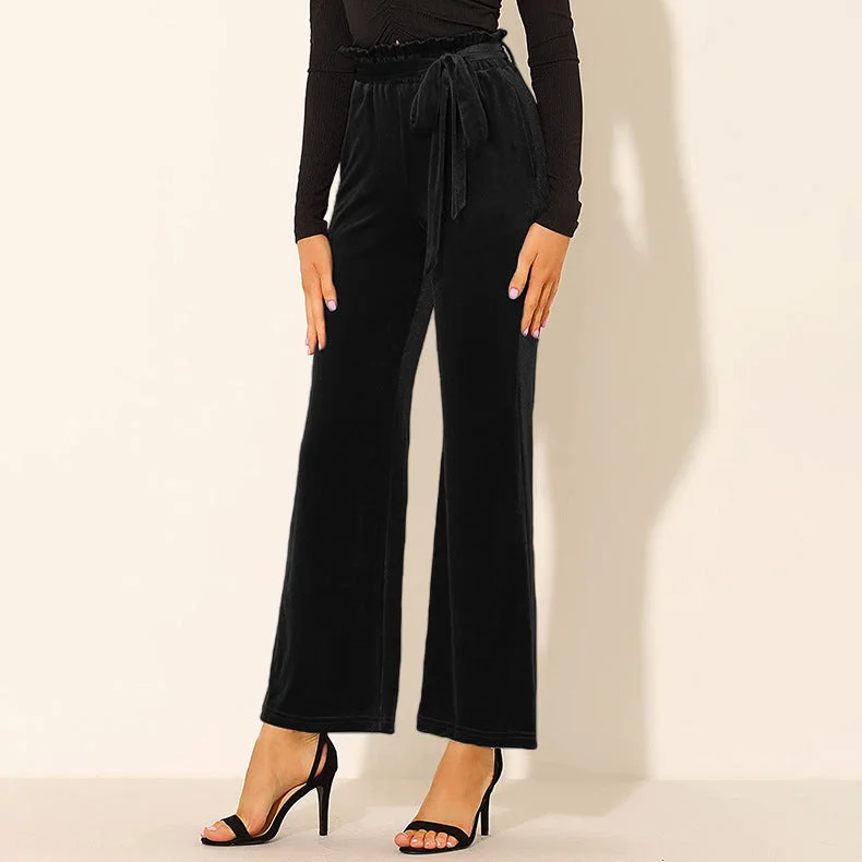 Weekend Deals You Can't Resist Weekend Deals You Can't Resist Simple Solid Colour Pockets High Waisted Elasticated Trousers With Belt Wholesale Womens Clothing Weekend Deals You Can't Resist Weekend Deals You Can't Resist Simple Solid Colour Pockets High Waisted Elasticated Trousers With Belt Wholesale Womens Clothing