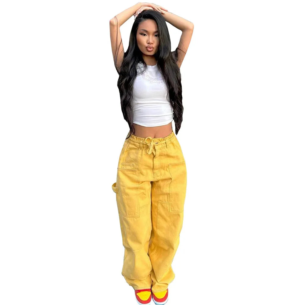Low Prices Low Prices New Fashion Streetwear Cargo Pants Drawstring Ladies Casual Pants Loose Long pant for Women Clothing Low Prices Low Prices New Fashion Streetwear Cargo Pants Drawstring Ladies Casual Pants Loose Long pant for Women Clothing