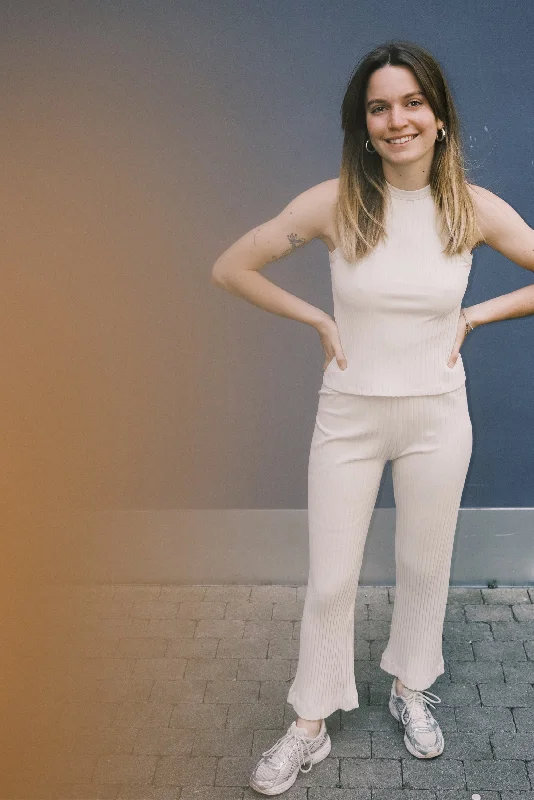 Weekend Discounts to Enjoy Weekend Discounts to Enjoy ribbed cotton pants - summer sand Weekend Discounts to Enjoy Weekend Discounts to Enjoy ribbed cotton pants - summer sand