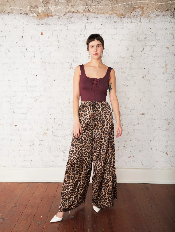 Weekend Discounts to Indulge In Weekend Discounts to Indulge In Risa Leopard Satin Pants Weekend Discounts to Indulge In Weekend Discounts to Indulge In Risa Leopard Satin Pants