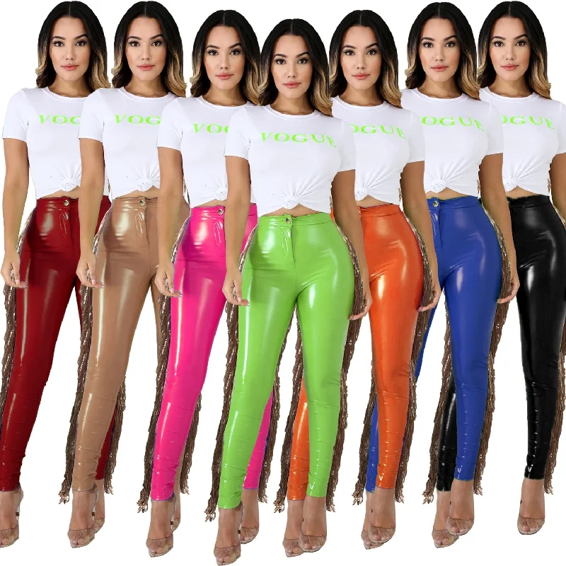 Reduced Price Reduced Price OUDINA Women's Fashion Pants With Tassels Stretch Tight PU Leather Sequined Fringed Pants For Ladies Reduced Price Reduced Price OUDINA Women's Fashion Pants With Tassels Stretch Tight PU Leather Sequined Fringed Pants For Ladies