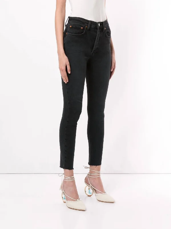 Take Action Take Action 1893Whrac High Rise Ankle Crop Jeans In Black