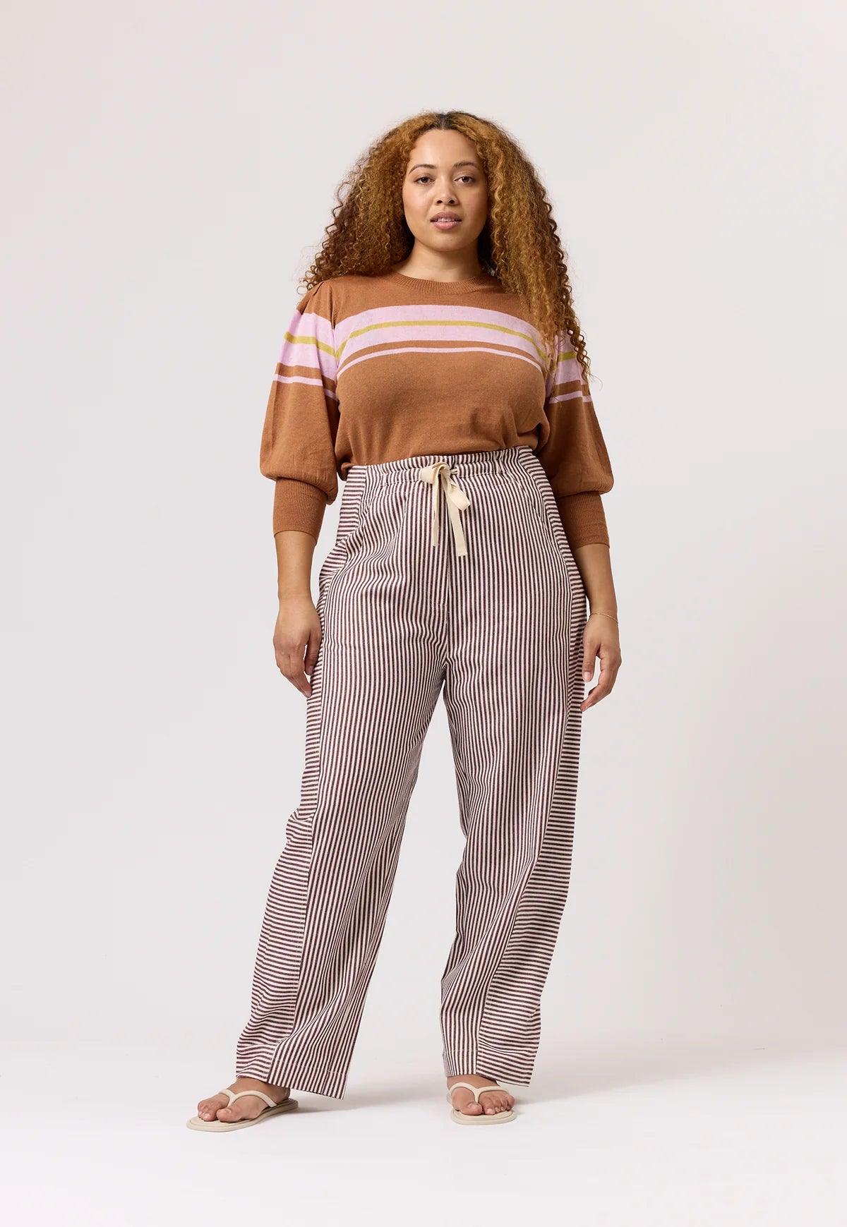 Unbeatable Deal Unbeatable Deal Nancybird Harriet Pant in Ochre Stripe