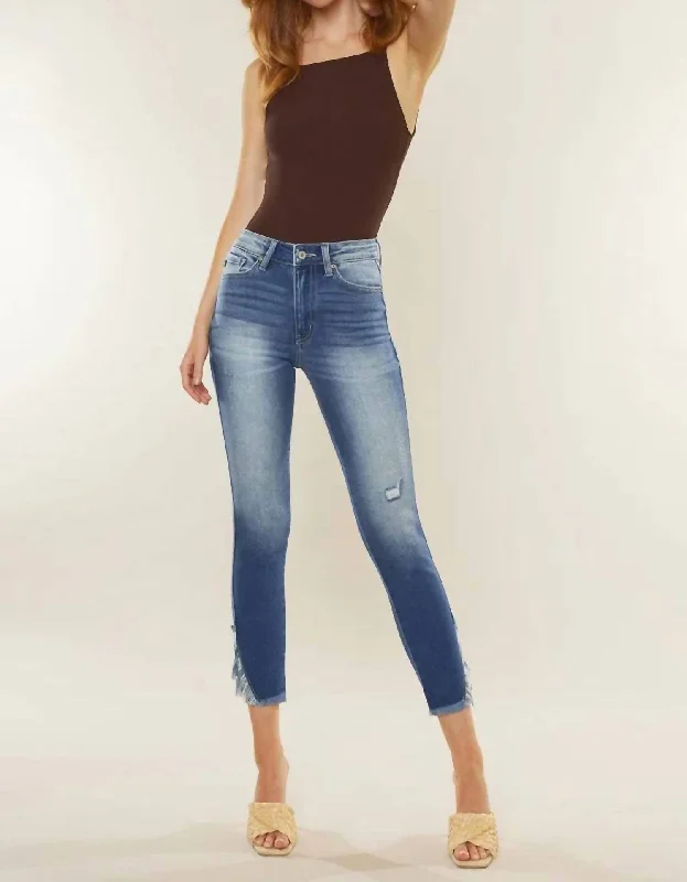Shop and Save Shop and Save Geneva High Rise Ankle Skinny Jeans In Medium Blue