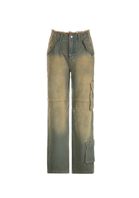 Deal Dash Deal Dash Vintage Low Rise Loose Pocket Panel Pants