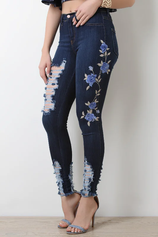 Weekend Savings Galore Weekend Savings Galore Floral Embroidery Distress Denim Jeans Weekend Savings Galore Weekend Savings Galore Floral Embroidery Distress Denim Jeans