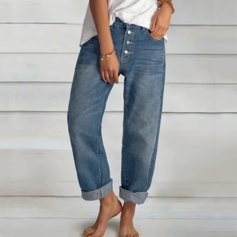 Weekend Discounts to Savor Weekend Discounts to Savor Simple Slim High-Waisted Denim Straight-Legged Pants Wholesale Women Pants Weekend Discounts to Savor Weekend Discounts to Savor Simple Slim High-Waisted Denim Straight-Legged Pants Wholesale Women Pants
