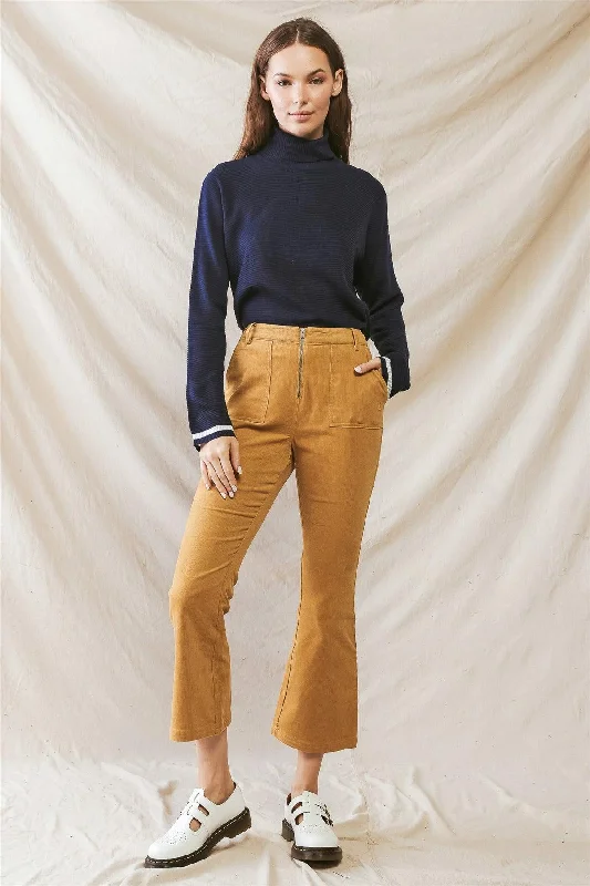 Low Cost Low Cost Mustard Denim Cotton Material Four Pocket High Waist Pants /1-2-2-1 Low Cost Low Cost Mustard Denim Cotton Material Four Pocket High Waist Pants /1-2-2-1