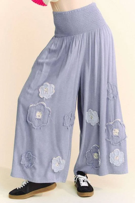 Weekend Specials to Grab Weekend Specials to Grab Davi & Dani Smocked Waist Flower Patch Wide Leg Pants Weekend Specials to Grab Weekend Specials to Grab Davi & Dani Smocked Waist Flower Patch Wide Leg Pants
