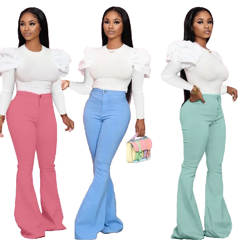 Price Drop Price Drop KSN8018 Casual Woven Women Trousers Bell Bottom Pants Long Pants Tight Zipper Wide Leg Women Solid Color Boot Cut Plain Dyed MID Price Drop Price Drop KSN8018 Casual Woven Women Trousers Bell Bottom Pants Long Pants Tight Zipper Wide Leg Women Solid Color Boot Cut Plain Dyed MID