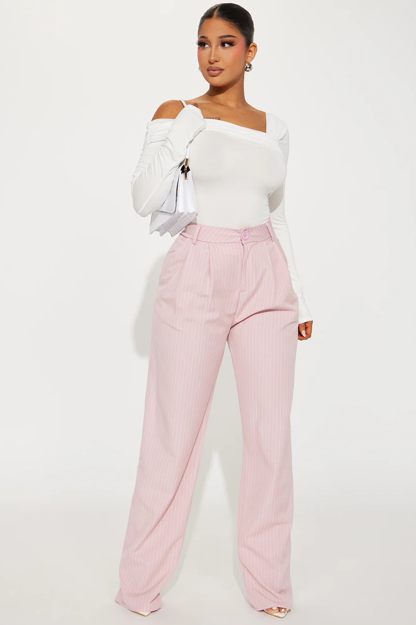 Weekend Savings Sensation Weekend Savings Sensation High-Waisted Pinstripe Wide Leg Trousers Weekend Savings Sensation Weekend Savings Sensation High-Waisted Pinstripe Wide Leg Trousers