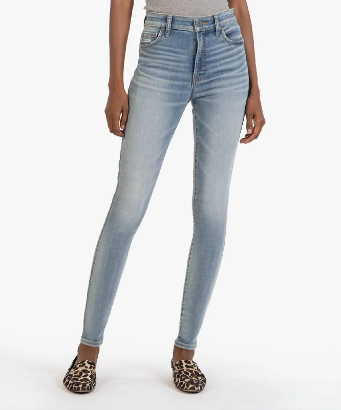Shop Now Shop Now Mia High Rise Fab Ab Slim Fit Jean In Attributes Wash