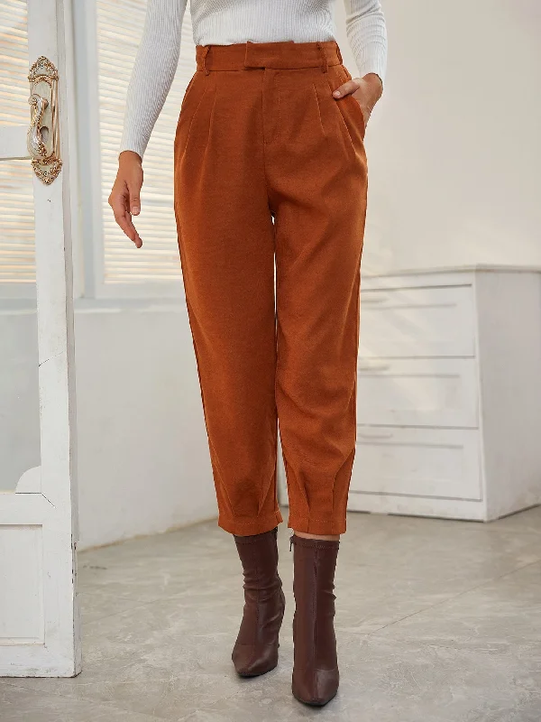Weekend Offers You Can't Ignore Weekend Offers You Can't Ignore Casual Plain Zipper High Waist Cropped Women Pants Weekend Offers You Can't Ignore Weekend Offers You Can't Ignore Casual Plain Zipper High Waist Cropped Women Pants