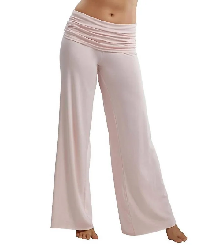 Midnight Madness Midnight Madness Jordan Fold Over Knit Pant In Blush