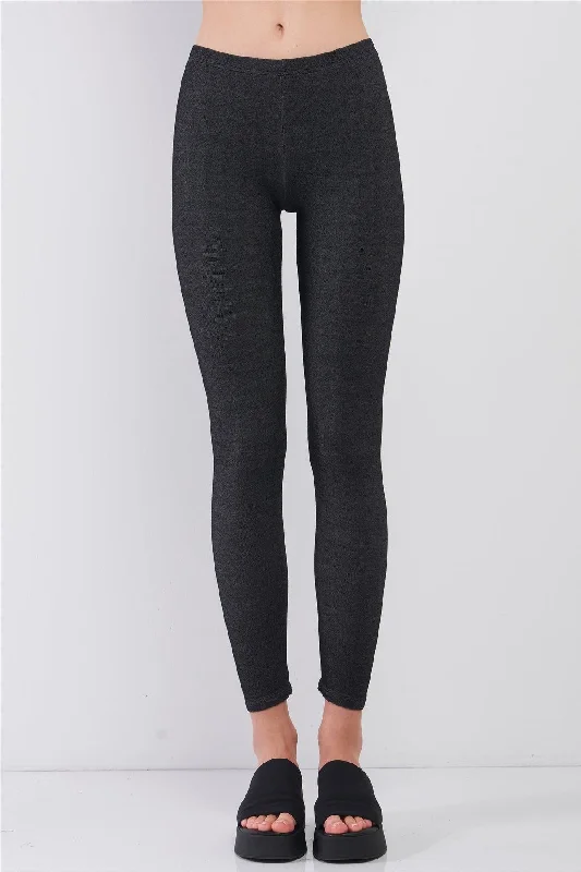 Bargain Prices Bargain Prices Washed Black Skinny Fit Yoga Workout Leggings