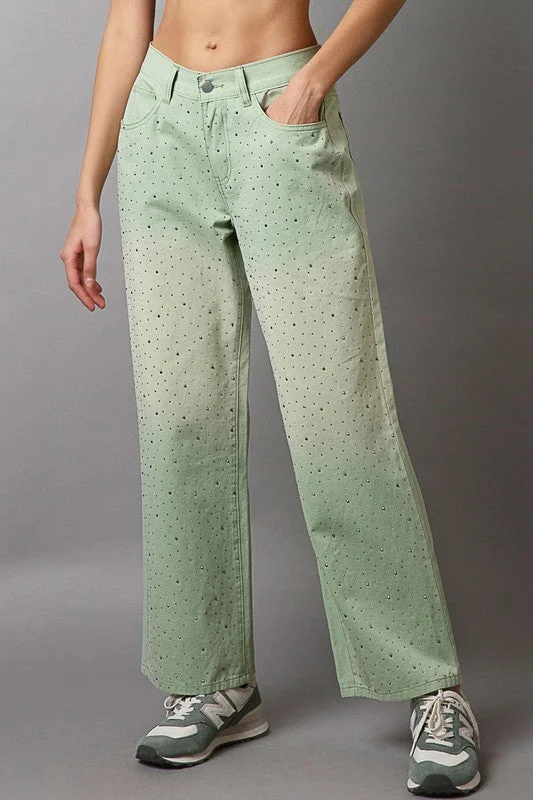 Weekend Offers That Dazzle Weekend Offers That Dazzle POL Embellishments Gradient Wide Leg Pants