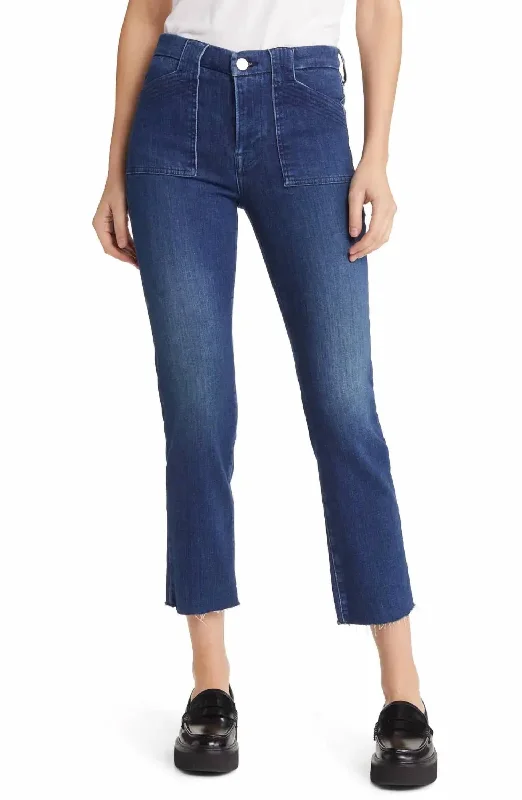 Unwind with Weekend Discounts Unwind with Weekend Discounts Le High Straight Trapunto Jeans In Aurora