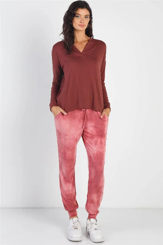 Instant Discount Instant Discount Rust Tie-Dye Jogger Pants