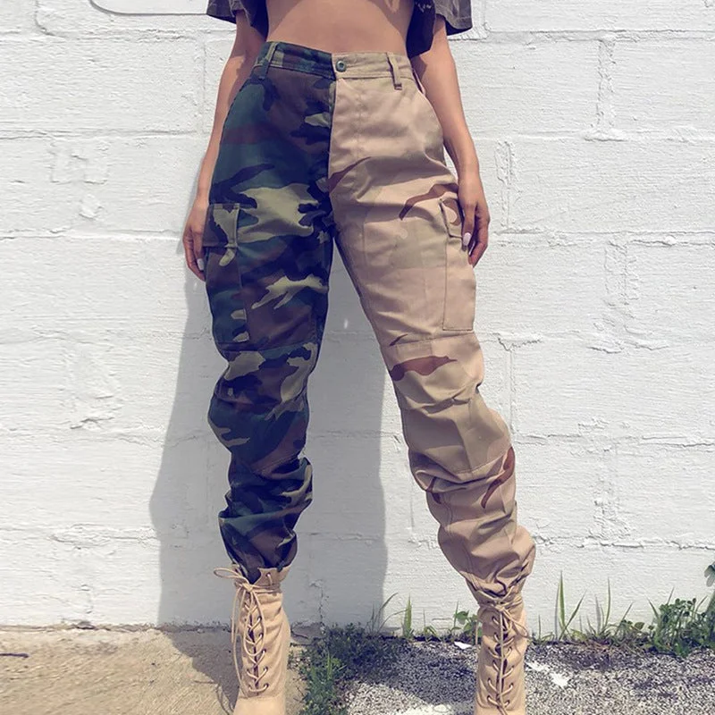 Weekend Discounts to Delight Weekend Discounts to Delight New High-Waisted Breathable Camo Patchwork Jogger Pants Women Army Color Pockets Baggy Cargo Pants Weekend Discounts to Delight Weekend Discounts to Delight New High-Waisted Breathable Camo Patchwork Jogger Pants Women Army Color Pockets Baggy Cargo Pants