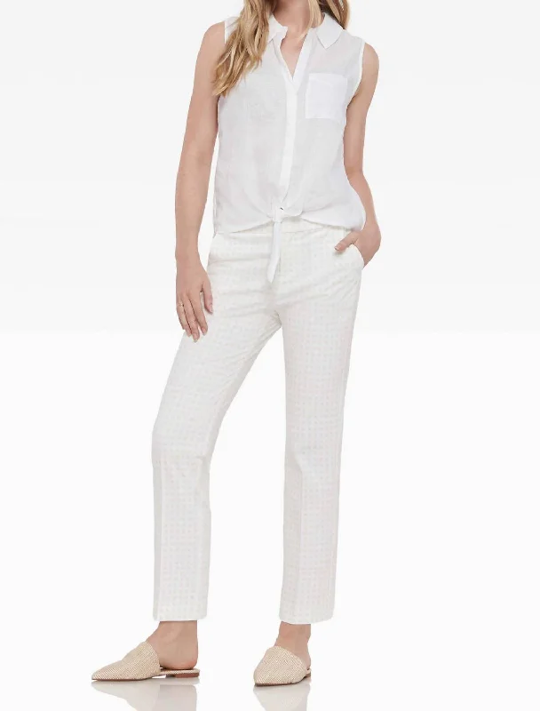 Online Exclusive Online Exclusive Warren Crop Pants In White Blocks