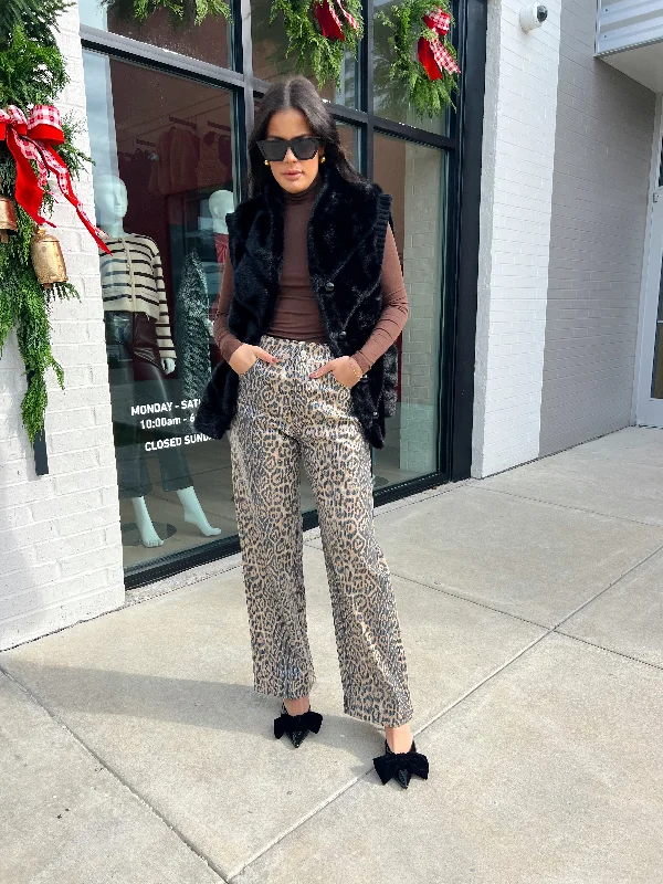Final Offer Final Offer SEQUINED LEOPARD DENIM