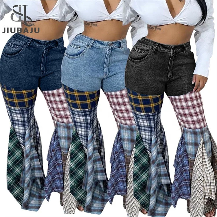 Weekend Specials You Can't Miss Weekend Specials You Can't Miss Denim Pants For Women 2023 Patchwork Low Waist Flares Pants Casual Fashion Plaid Print Baggy Pants Weekend Specials You Can't Miss Weekend Specials You Can't Miss Denim Pants For Women 2023 Patchwork Low Waist Flares Pants Casual Fashion Plaid Print Baggy Pants