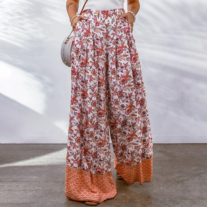 Weekend Deals That Wow Weekend Deals That Wow High Waist Floral Print Pleated Casual Wide Leg Pants Wholesale Women'S Bottom Weekend Deals That Wow Weekend Deals That Wow High Waist Floral Print Pleated Casual Wide Leg Pants Wholesale Women'S Bottom