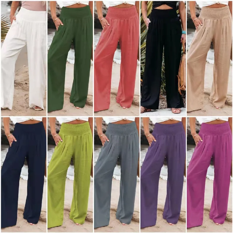 Weekend Offers That Amaze Weekend Offers That Amaze women's pants & trousers long cotton linen casual wide leg pants for ladies Weekend Offers That Amaze Weekend Offers That Amaze women's pants & trousers long cotton linen casual wide leg pants for ladies