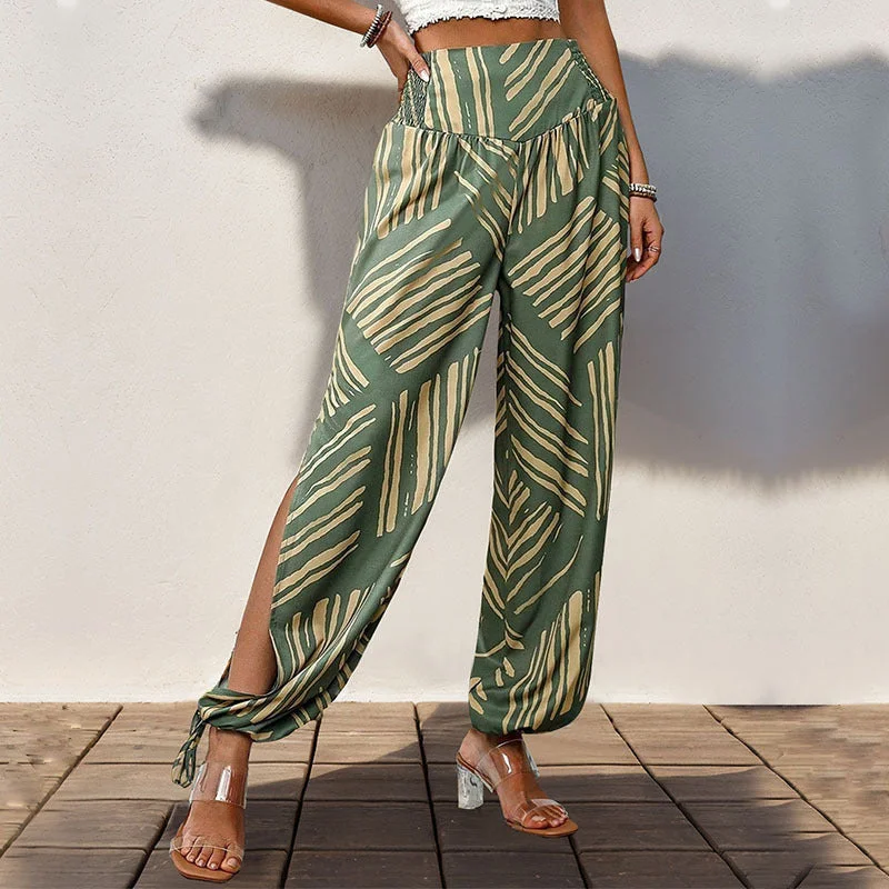 Super Bargain Super Bargain Boho Split Pants Summer Wholesale Womens Clothing N3824062800032 Super Bargain Super Bargain Boho Split Pants Summer Wholesale Womens Clothing N3824062800032