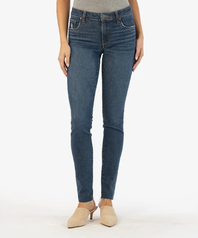 Major Deal Major Deal Mia Mid Rise Slim Fit Skinny Jean In Custom Wash