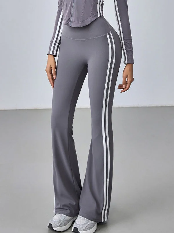 Stock Up and Save Stock Up and Save ZASUWA Female Solid Color Hip-lift High-waisted Flare Pants Stock Up and Save Stock Up and Save ZASUWA Female Solid Color Hip-lift High-waisted Flare Pants