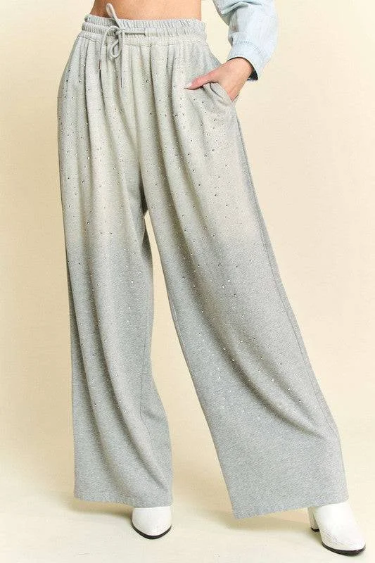Weekend Specials to Indulge In Weekend Specials to Indulge In Davi & Dani Rhinestone Drawstring Wide Leg Pants