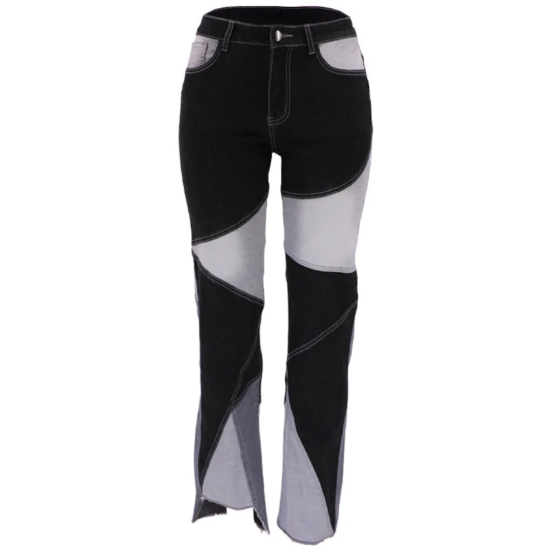 The Best Prices The Best Prices Fashion Patch French Straight Flare Pants Wholesale Womens Clothing The Best Prices The Best Prices Fashion Patch French Straight Flare Pants Wholesale Womens Clothing