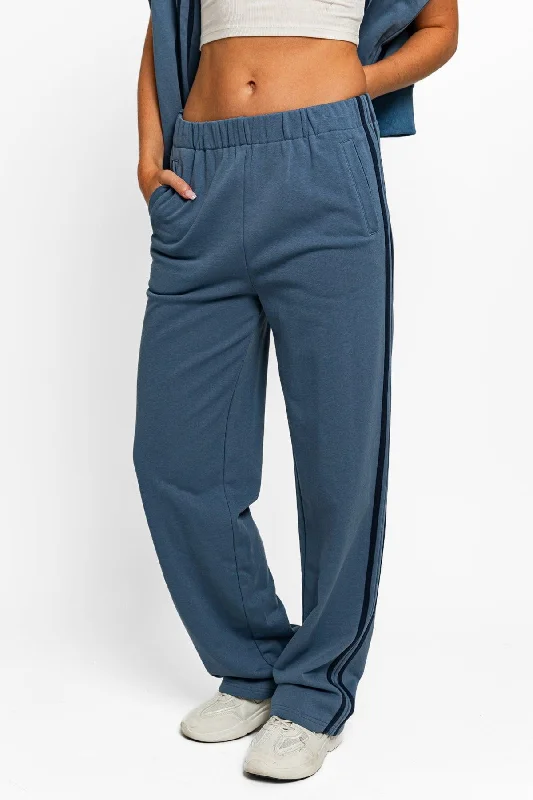 Deal Zone Deal Zone High Waisted Side Stripes Straight Track Sweatpants
