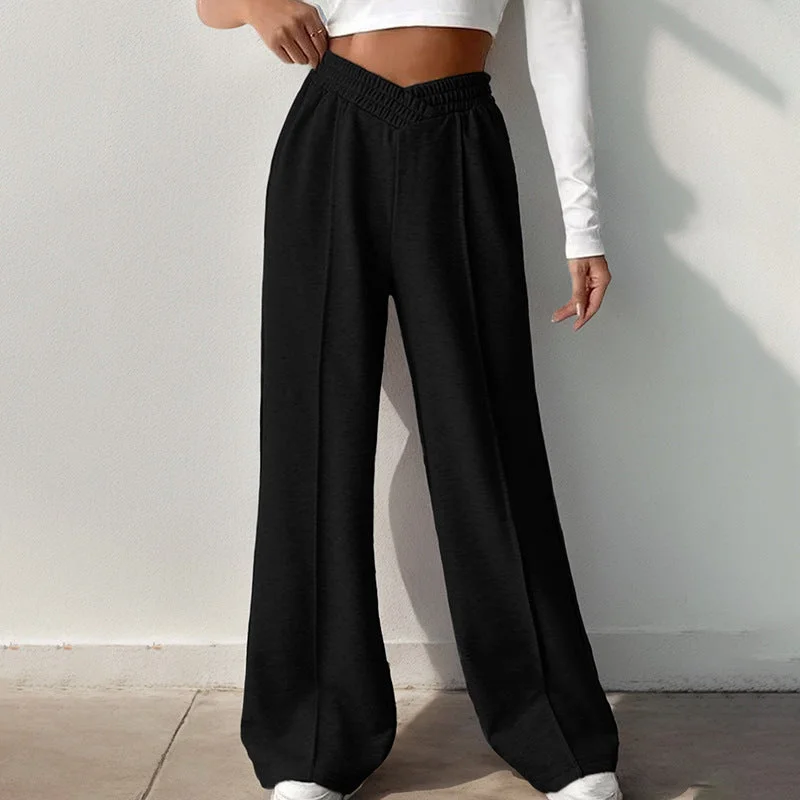 Weekend Offers That Delight Weekend Offers That Delight High Waisted Solid Color Wide Leg Casual Pants Wholesale Womens Clothing N3824082900022 Weekend Offers That Delight Weekend Offers That Delight High Waisted Solid Color Wide Leg Casual Pants Wholesale Womens Clothing N3824082900022