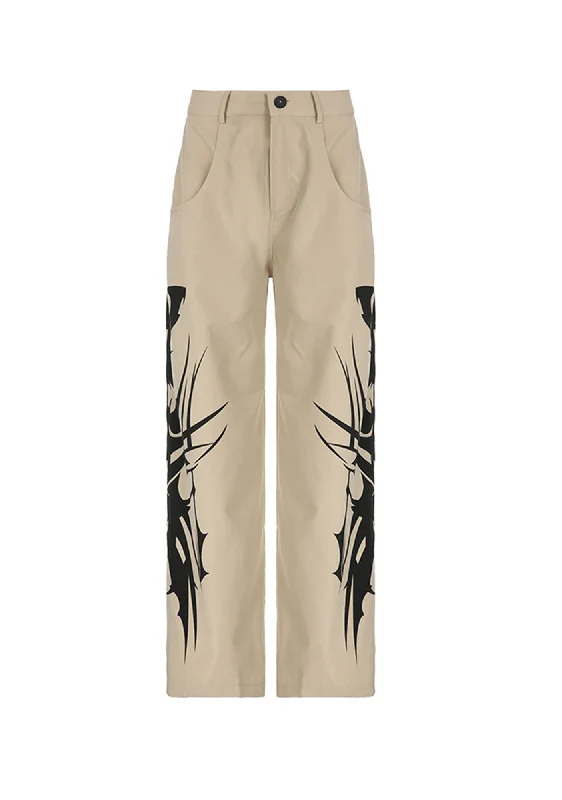 Price Fest Price Fest Ink Style Print Cargo Pants