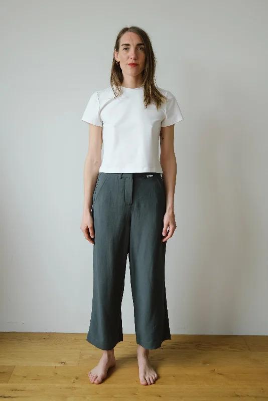 Exclusive Access Exclusive Access ecovero pants - caarunus lino - space steel