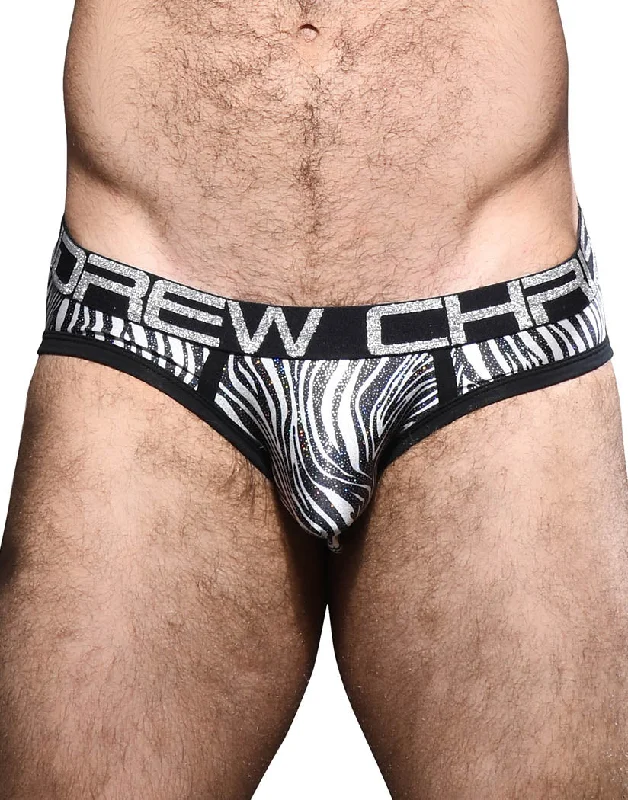 Hot Deal Hot Deal Andrew Christian Metallic Zebra Brief w/ Almost Naked 92292
