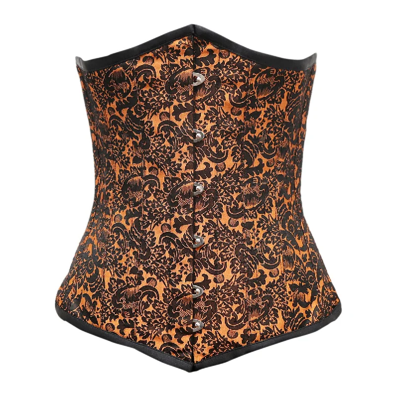 Overstock Sale Overstock Sale Angly Orange Black Brocade Underbust Corset