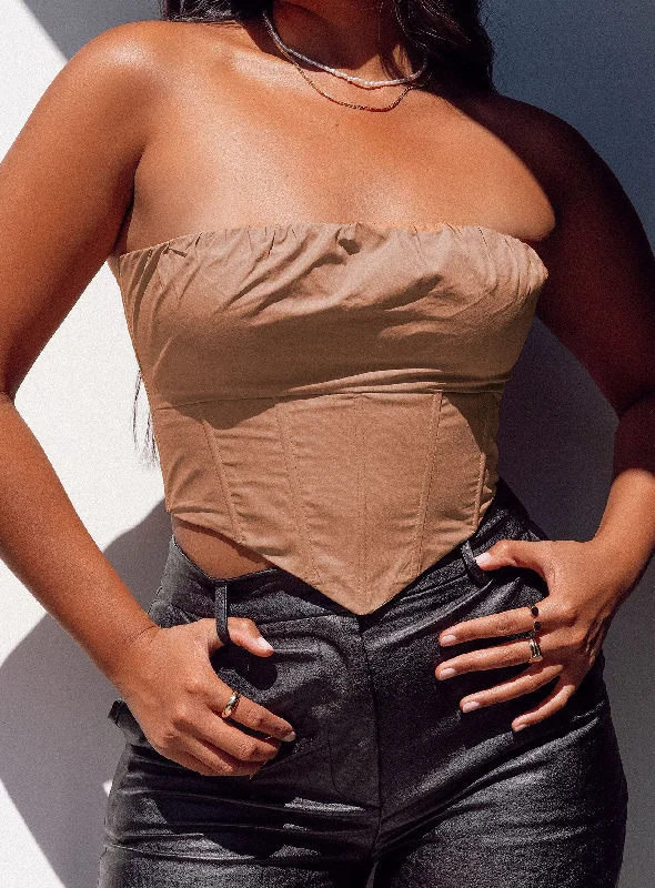 Price Meltdown Price Meltdown Bad Gal Bustier Brown