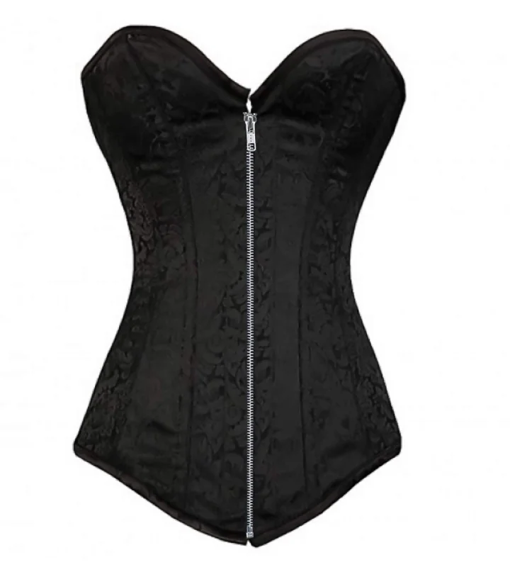 Overstock Clearance Overstock Clearance Black Brocade Gothic Burlesque LONGLINE Corset Waist Training Zipper Overbust Top Overstock Clearance Overstock Clearance Black Brocade Gothic Burlesque LONGLINE Corset Waist Training Zipper Overbust Top