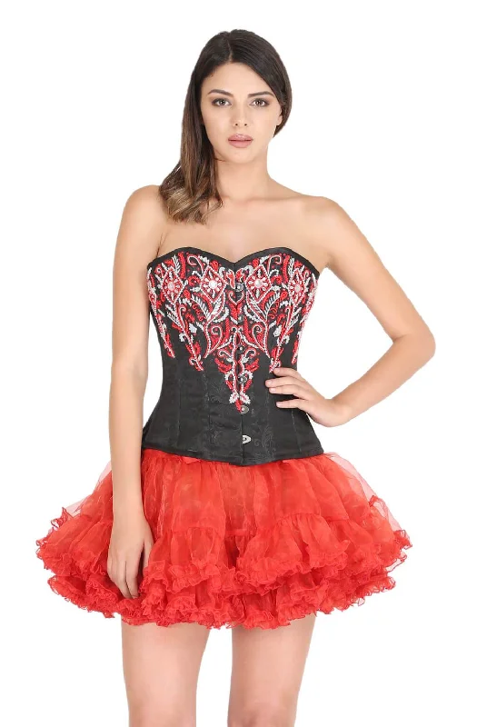 Unmissable Offer Unmissable Offer Black Brocade Handmade Sequins Corset Waist Training Overbust Corset Top Unmissable Offer Unmissable Offer Black Brocade Handmade Sequins Corset Waist Training Overbust Corset Top