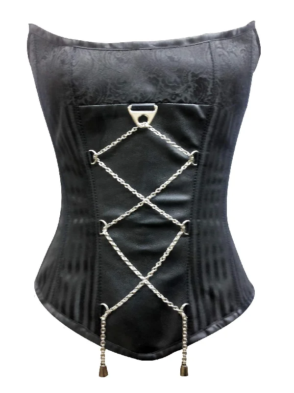Weekend Steals Await Weekend Steals Await Black Brocade Laced Chain Gothic Steampunk Bustier Waist Training Burlesque Overbust Corset Costume Weekend Steals Await Weekend Steals Await Black Brocade Laced Chain Gothic Steampunk Bustier Waist Training Burlesque Overbust Corset Costume