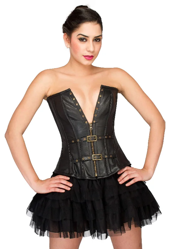 Weekend Bargains Just for You Weekend Bargains Just for You Black Faux Leather Overbust Corset Top Weekend Bargains Just for You Weekend Bargains Just for You Black Faux Leather Overbust Corset Top