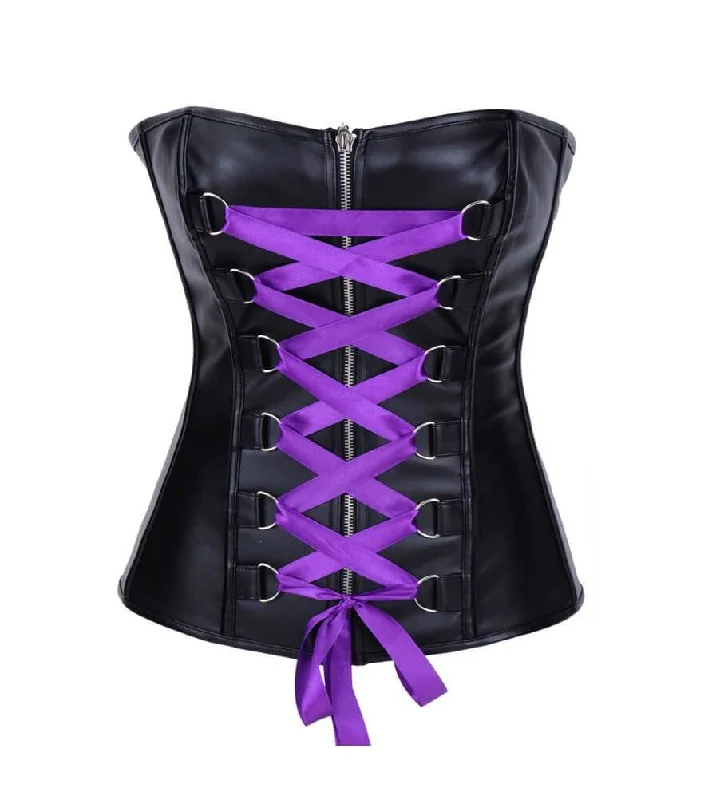 Take Action Take Action Black Faux Leather Satin Lace Steampunk Corset Waist Training Overbust Take Action Take Action Black Faux Leather Satin Lace Steampunk Corset Waist Training Overbust