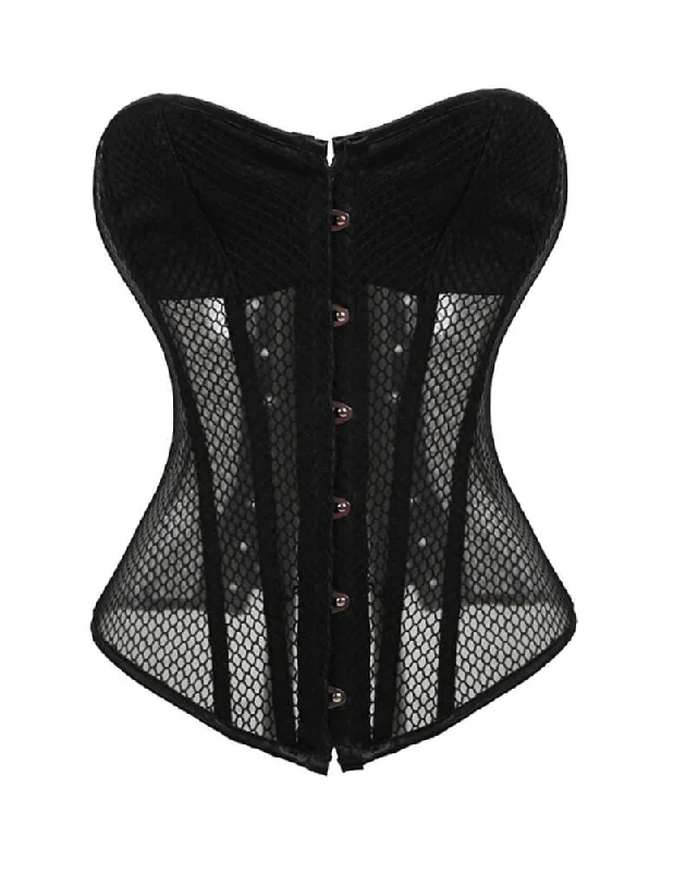 Stock Up Stock Up Black Mesh Net Gothic Steampunk Corset Waist Training Sheer Overbust Stock Up Stock Up Black Mesh Net Gothic Steampunk Corset Waist Training Sheer Overbust