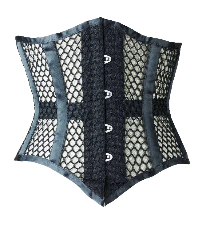 Steal Deal Steal Deal Black Mesh Net Gothic Steampunk Corset Waist Training Sheer Underbust Steal Deal Steal Deal Black Mesh Net Gothic Steampunk Corset Waist Training Sheer Underbust
