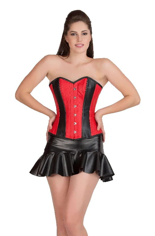 Shop the Weekend Away Shop the Weekend Away Black N Red Leather Gothic Steampunk Waist Training Bustier Overbust Costume Corset Top Shop the Weekend Away Shop the Weekend Away Black N Red Leather Gothic Steampunk Waist Training Bustier Overbust Costume Corset Top