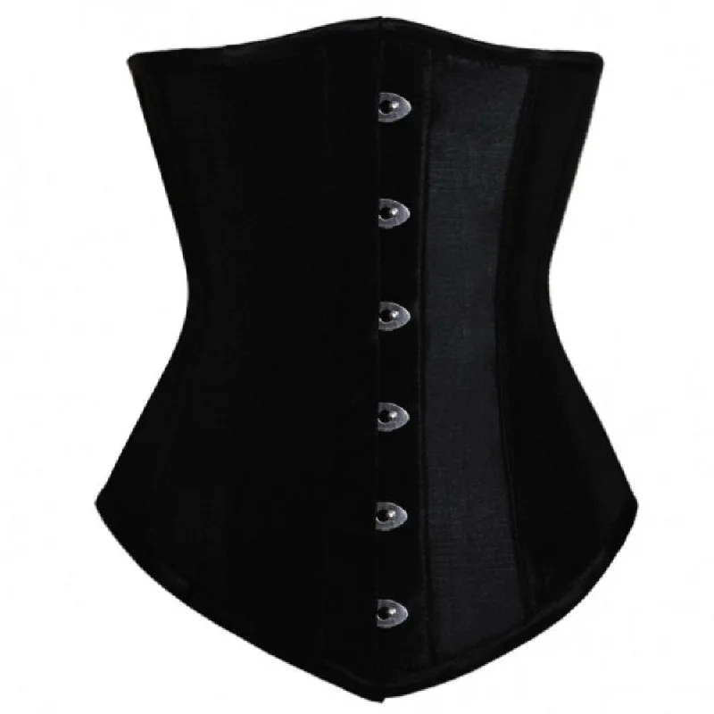 New Deal New Deal Black Satin Gothic LONG Underbust Corset Waist Training Burlesque Costume New Deal New Deal Black Satin Gothic LONG Underbust Corset Waist Training Burlesque Costume